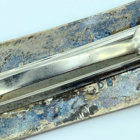 Signed DB Dean Brown Navajo Sterling Silver Stamped Hair Barrette 27.3g SS106 main image 6